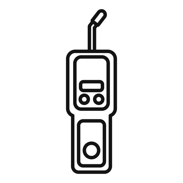 Dispositivo de medición de detector de gas que muestra el icono del nivel de metano