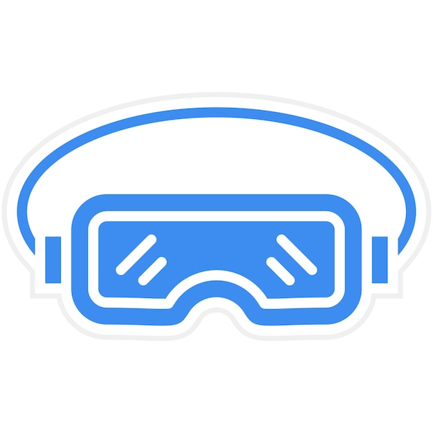 un dispositivo de realidad virtual azul con una tapa de lente azul