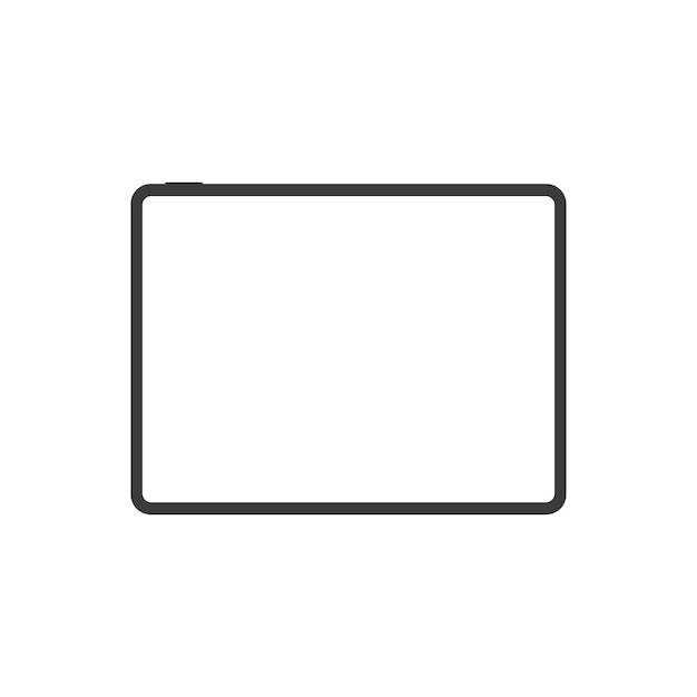 Un dispositivo de tableta elegante y moderno con una pantalla en blanco