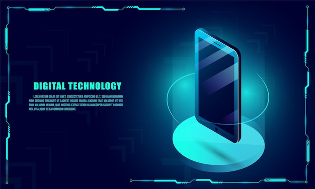 Dispositivo de teléfono inteligente acceso vector isométrico