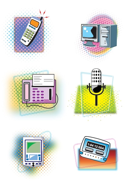 Vector dispositivos de comunicación