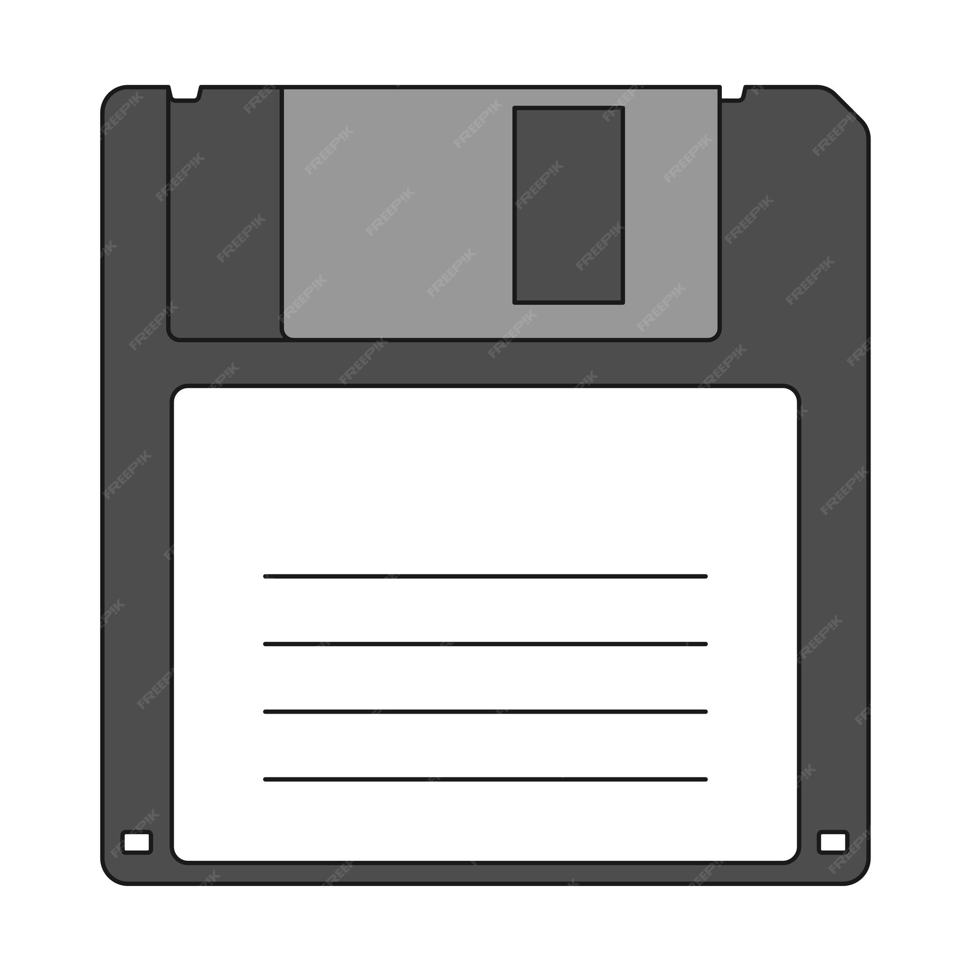 Conflicto Atar Cuota Un disquete un dispositivo antiguo para almacenar información equipos  informáticos antiguos el símbolo de los años 90 icono de vector de color  aislado en un fondo blanco | Vector Premium