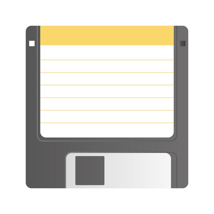 Vector el disquete o disquete es un medio antiguo para almacenar información en computadoras retro