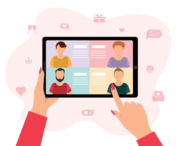 El distanciamiento social y el amor en las citas en línea en Internet