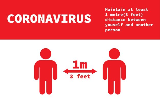 El distanciamiento social mantiene la distancia en las personas de la sociedad pública para protegerse del concepto de propagación del brote de coronavirus covid19 distancia de diseño infográfico en la reunión con patógenos de virus