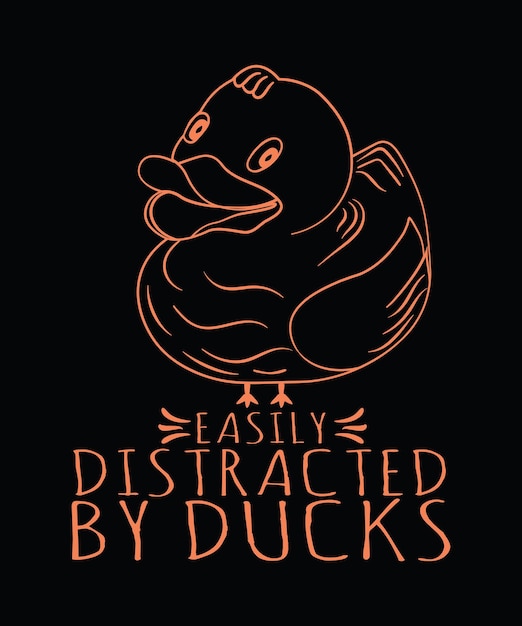 Distraído por el diseño de la camiseta de los patos