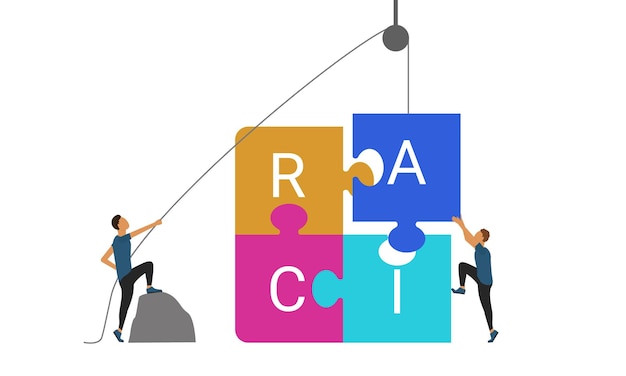 Distribución de roles usando la matriz raci representación abstracta de la distribución de res humanos