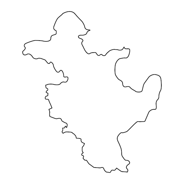 Distrito administrativo del mapa del cantón de Tuzla de la Federación de Bosnia y Herzegovina Ilustración vectorial