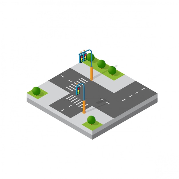Distrito de módulo 3d isométrico