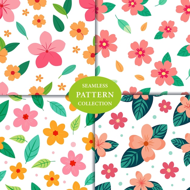 Ditsy flores tropicales patrón sin costuras diseño de fondo