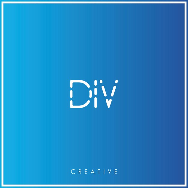 DIV Premium Vector último diseño de logotipo Diseño creativo de logotipo Ilustración vectorial Logotipo mínimo Monograma