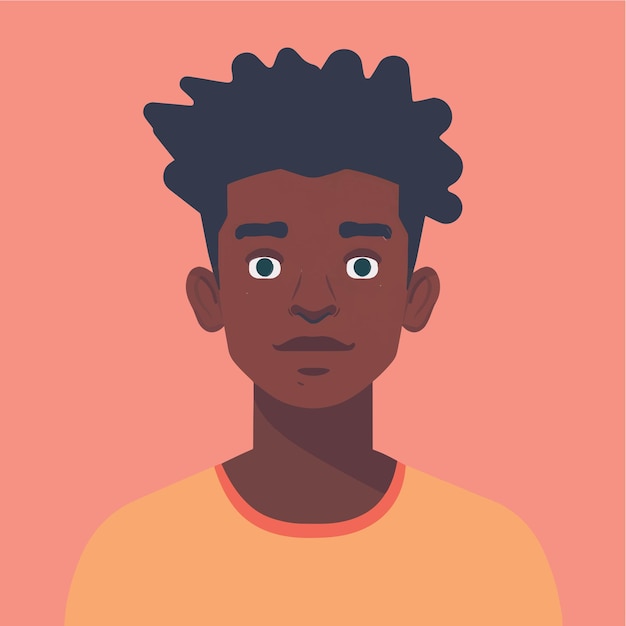 Vector diversas personas retrato estilo plano diseño vectorial ilustración de joven