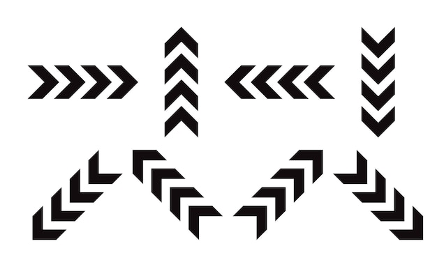 Diverse Chevron Arrow Directions and Navigation Symbols