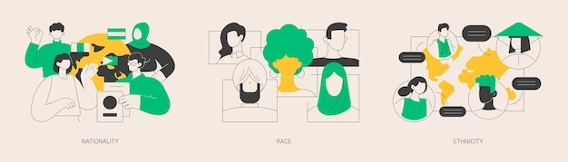 Diversidad humana concepto abstracto ilustraciones vectoriales