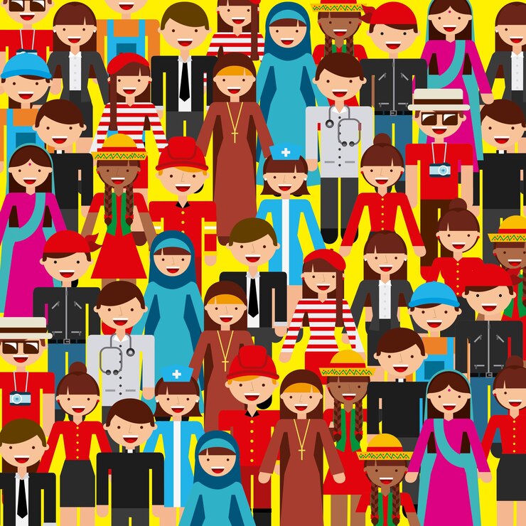 Vector diversidad de personas diseño