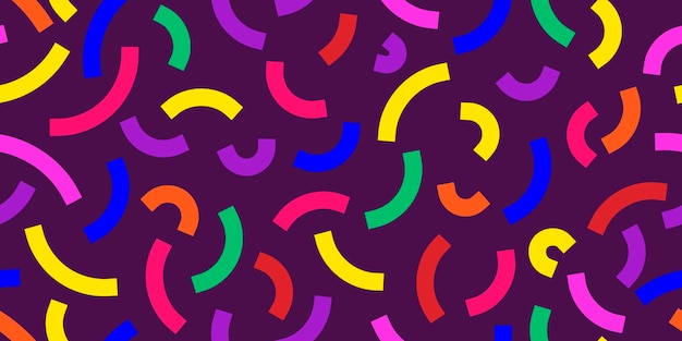 Diversión infantil de patrones sin fisuras con línea ondulada Doodle fondo geométrico para fiesta de cumpleaños de niños