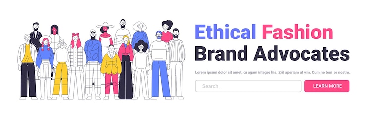 Vector diverso grupo de personas de pie juntos coloridos trajes de moda diseño minimalista concepto de comunidad fondo blanco
