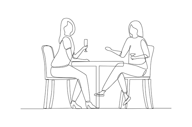 Diverso grupo de reír dos hombres jóvenes pasar el rato en un café línea simple pasar el tiempo concepto minimalista