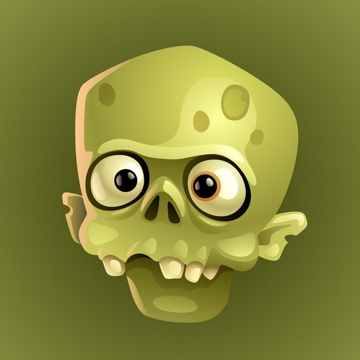 Vector divertida ilustración de zombie para game1