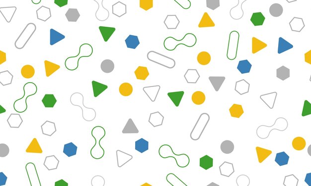 Divertida línea colorida geométrica doodle de patrones sin fisuras Fondo de arte de estilo minimalista creativo