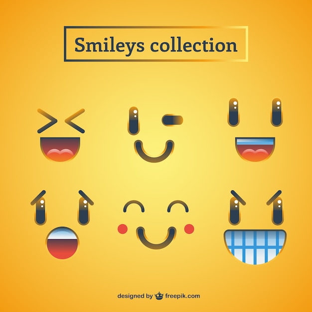 divertida variedad de smiley