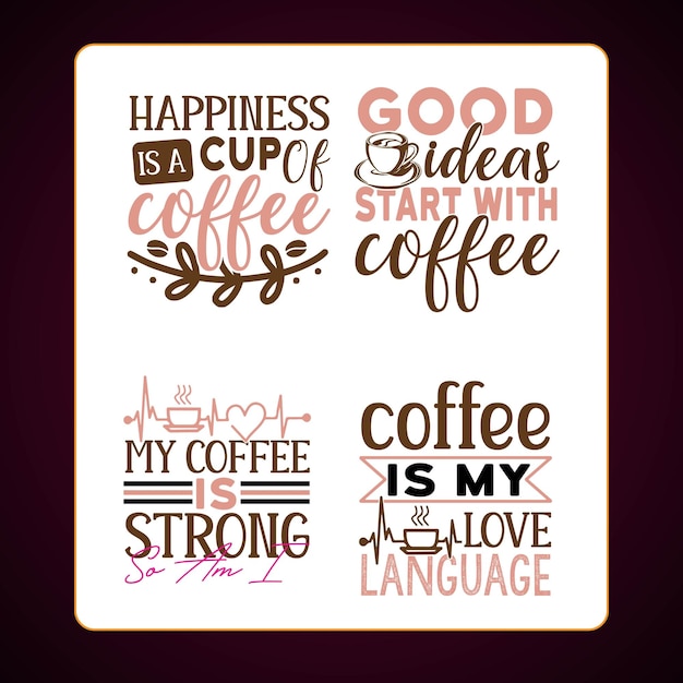 Divertido café cita vector de diseño SVG