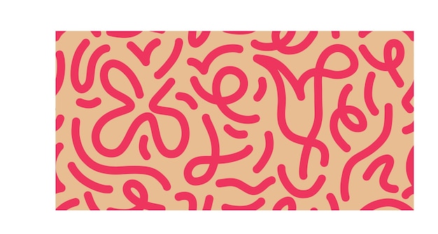 Divertido dibujo de líneas coloridas patrón sin costuras fondo de arte de estilo minimalista creativo para niños o diseño de moda con formas básicas ilustración vectorial