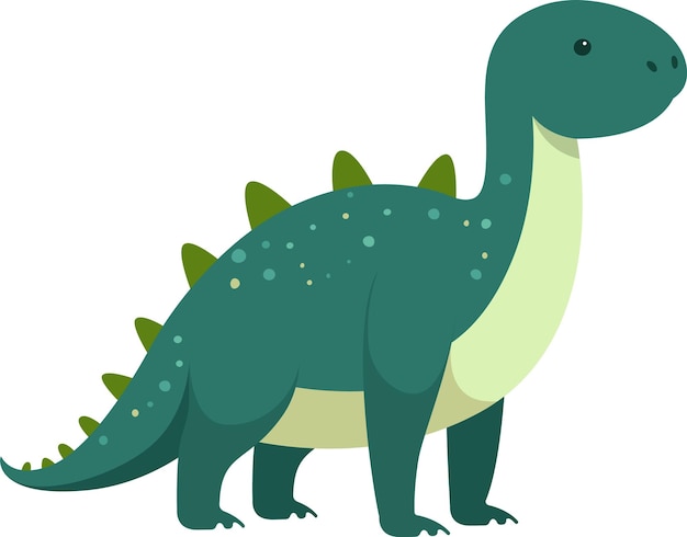 Vector divertido dinosaurio de pie