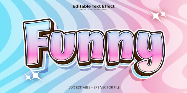 Divertido efecto de texto editable en estilo de tendencia moderna.
