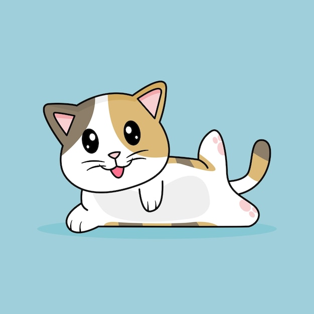 Divertidos dibujos animados gatos lindo gato triple rayado diseño vectorial día mundial del sueño