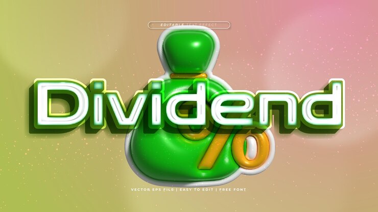 Vector dividendo verde blanco y rosa estilo de fuente de efecto de texto editable en 3d