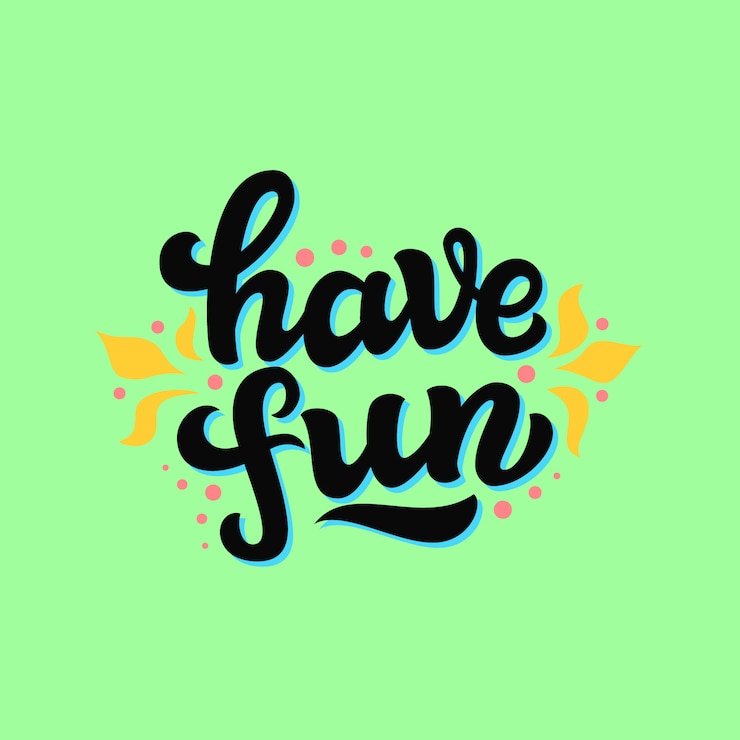 Vector diviértete texto de letras a mano