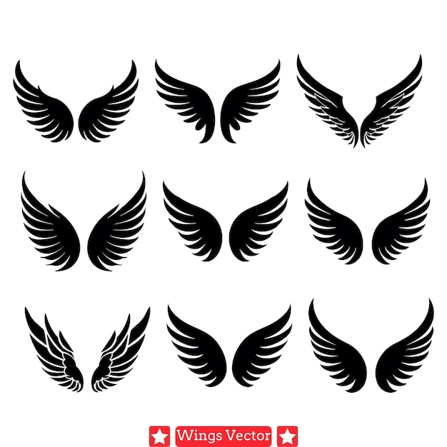 Divine Wings Bundle hermosas siluetas para sus proyectos