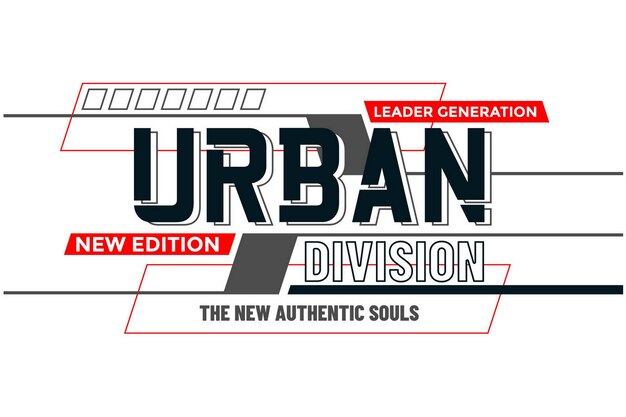 División urbana Diseño tipográfico vintage en ilustración vectorial camisetas ropa y otros usos