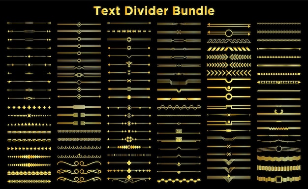 Divisor de borde de texto de oro para un diseño mínimo