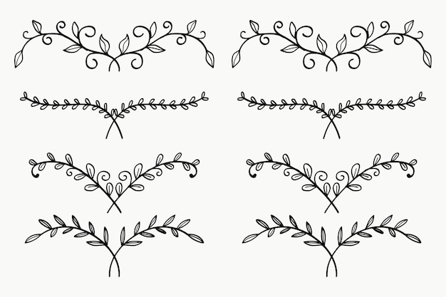 Divisor de hojas Ilustración vectorial de la colección vintage