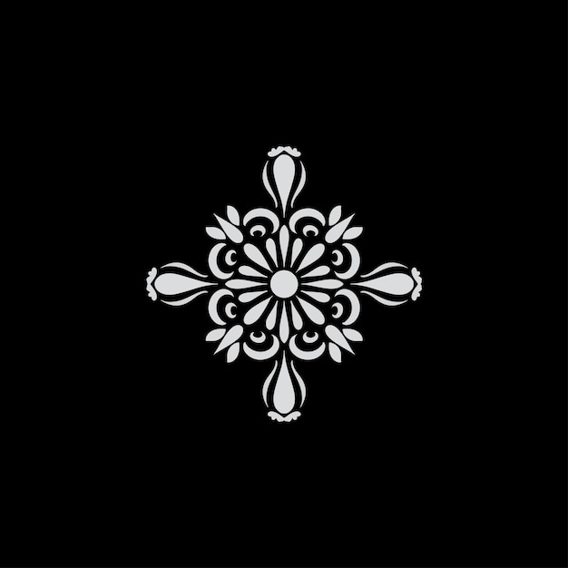Divisor de texto decorativo Vector de desplazamiento Elemento rizado Frontera de mandala