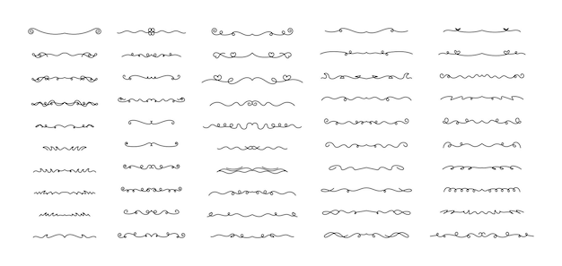 Divisor de texto y párrafo dibujado a mano