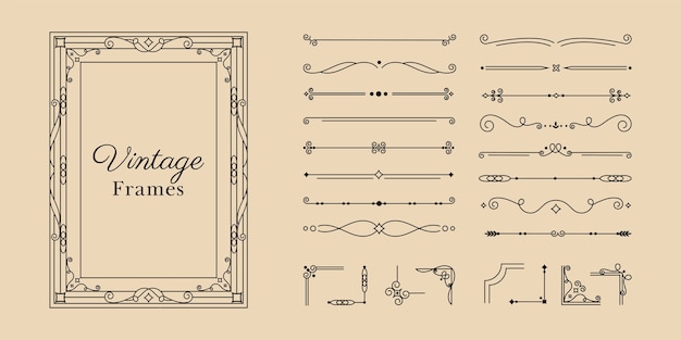 Divisores decorativos ornamentales de época y colección de marcos