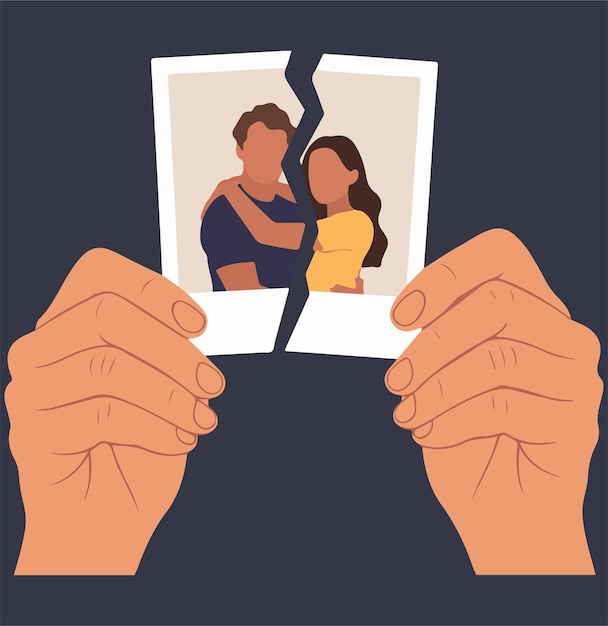El divorcio y la dolorosa relación rompida Las dificultades matrimoniales Problema