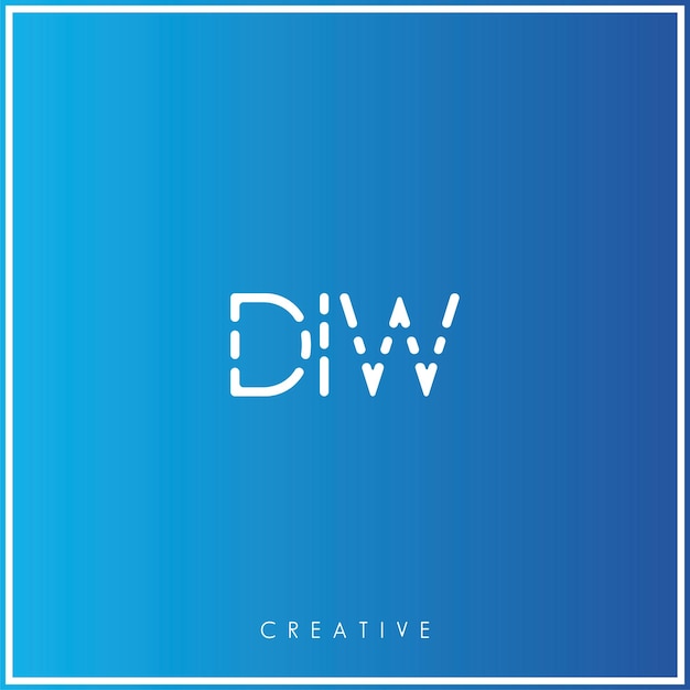 DIW Premium Vector último diseño de logotipo Diseño creativo de logotipo Ilustración vectorial Logotipo mínimo Monograma