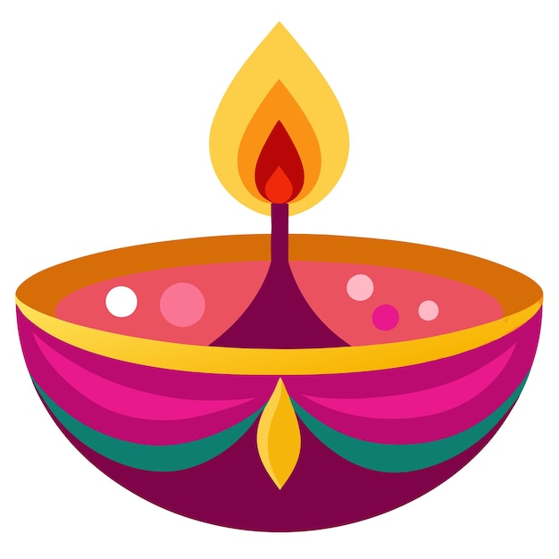Diwali diya lámpara clipart dibujos animados dibujos ilustrados