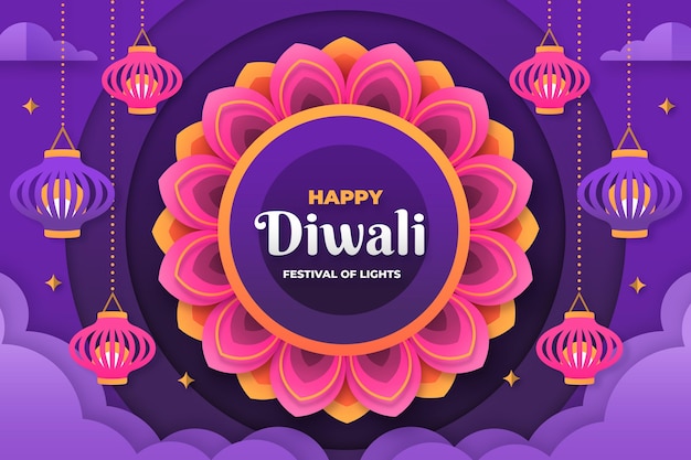 Diwali en estilo papel