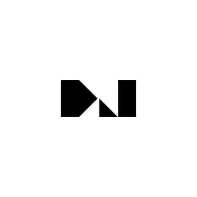 DJ monograma logo diseño carta texto nombre símbolo monocromo logotipo alfabeto carácter simple logo