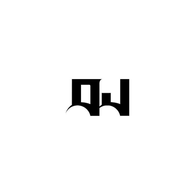 DJ monograma logo diseño carta texto nombre símbolo monocromo logotipo alfabeto carácter simple logo