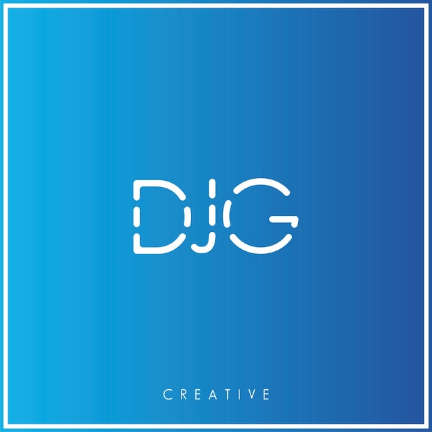 DJG Premium Vector último diseño de logotipo creativo Ilustración vectorial de logotipo mínimo monograma