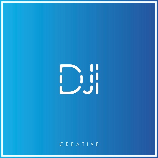 DJI Premium Vector último diseño de logotipo Diseño creativo de logotipo Ilustración vectorial Logotipo mínimo Monograma