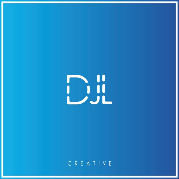 DJL Premium Vector último diseño de logotipo creativo Ilustración vectorial de logotipo mínimo monograma
