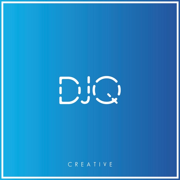 DJQ Premium Vector último diseño de logotipo Diseño creativo de logotipo Ilustración vectorial Logotipo mínimo Monograma
