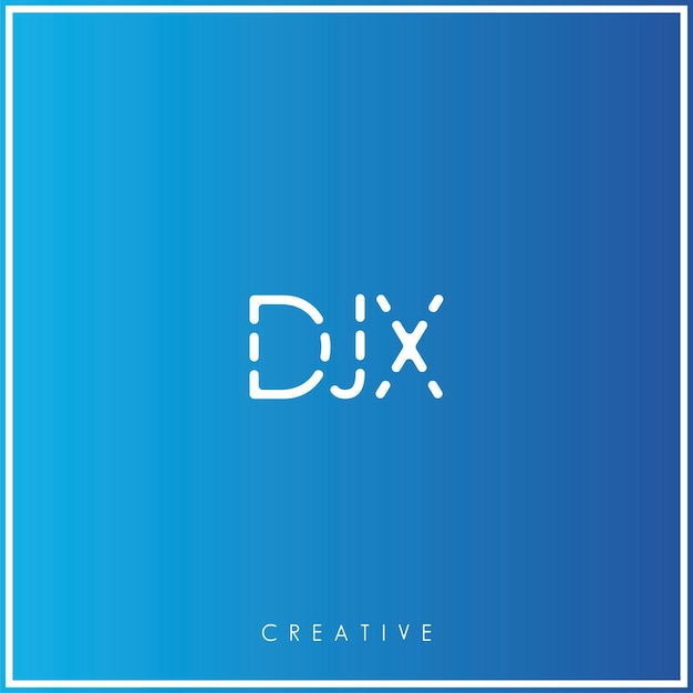 DJX Premium Vector último diseño de logotipo creativo Ilustración vectorial de logotipo mínimo monograma